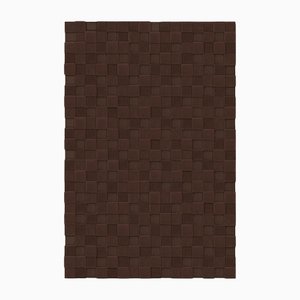 Chocolate Square Textured Rug from Marqqa
