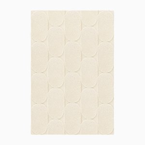 White Oval Textured Rug from Marqqa
