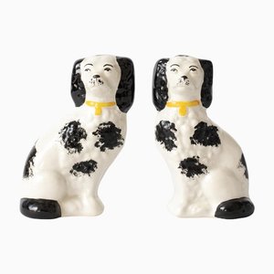 Staffordshire Spaniel Dog Figurines, Set of 2