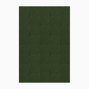 Tapis Texturé Ovale Vert Foncé de Marqqa