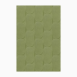 Light Green Oval Textured Rug from Marqqa