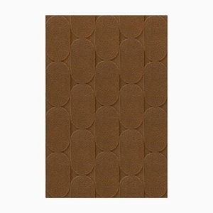 Alfombra marrón ovalada texturizada de Marqqa