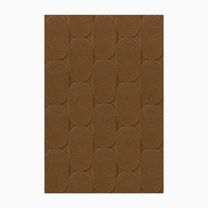 Tapis Texturé Ovale Marron de Marqqa