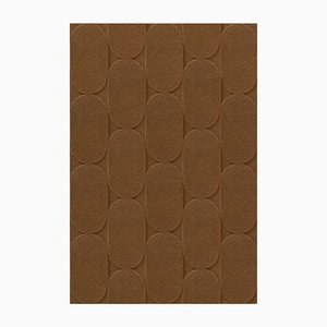 Tapis Texturé Ovale Marron de Marqqa