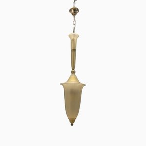 Lámpara colgante italiana de cristal de Murano, años 60