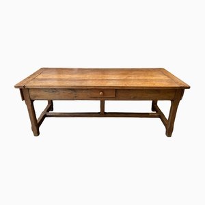 Farmhouse Table & Bench, Late 19th Century, Set of 2