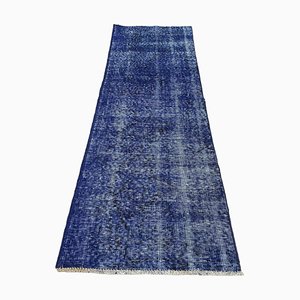 Blauer türkischer Vintage Vintage Teppich