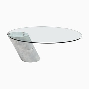 Glass Carrara Marble K1000 Coffee Table by Ronald Schmitt for Team Form AG, 1975