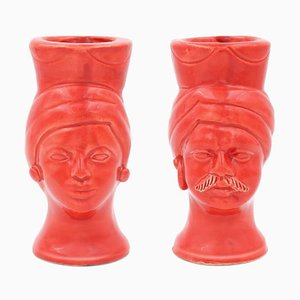 Griffin & Mata Rosso Salaparuta from Crita Ceramiche, Set of 2