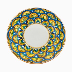 Ego Dinner Plate in Yellow Montedoro from Crita Ceramiche, Set of 2