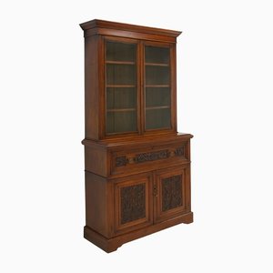 Oak Display Cabinet or Buffet with Secretaire, England, 1900s