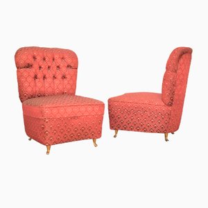Italian Couple Chamber Lounge Chairs, 1950s, Set of 2