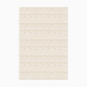 Tapis Texturé Triangle Blanc de Marqqa