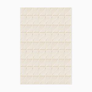 White Triangle Textured Rug from Marqqa