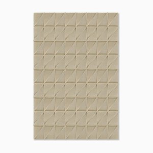 Taupefarbener Triangle Textured Teppich von Marqqa