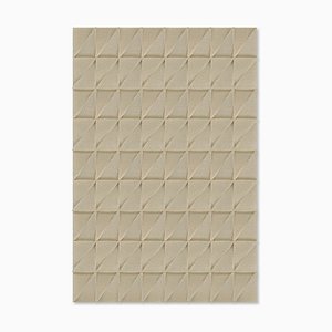 Taupefarbener Triangle Textured Teppich von Marqqa