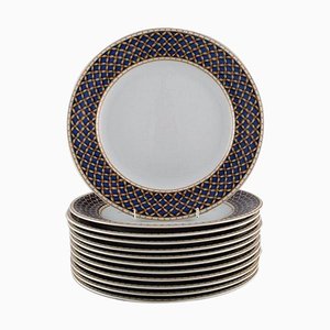 Assiettes Liselund Modèle 625 de Royal Copenhagen, Set de 12