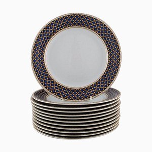Liselund Dinner Plates Model Number 625 from Royal Copenhagen, Set of 12