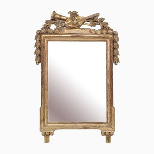 Goldener Spiegel aus vergoldetem Holz
