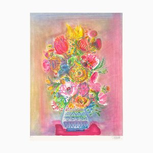 Blasco Mentor, Bouquet Flamboyant, años 80, Litografía