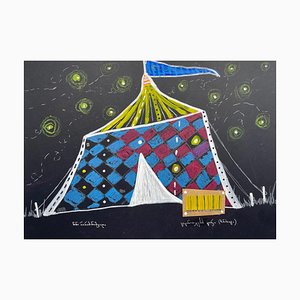 Nina Narimanishvili, Firefly Circus, 2022, Tecnica mista su cartone