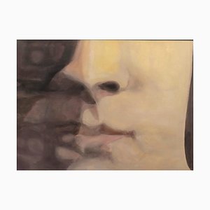 Olivier Furter, Face II, 2021, Oil on Paper, Framed
