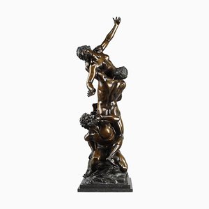 Dopo Giambologna, Rapimento delle Sabine, XIX secolo, Grande scultura in bronzo