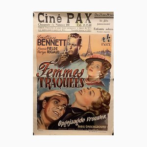 Paris Underground Movie Poster, Belgium, 1945