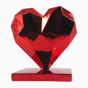 Richard Orlinski, Love Heart Spirit (Full Red Edition), 21st Century, Resin Sculpture