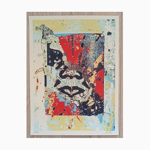 Shepard Fairey (Obey), Enhanced Disintegration Red, 2017, Serigrafia
