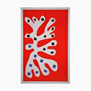 Henri Matisse, Alghe su sfondo rosso, 1965, Litografia