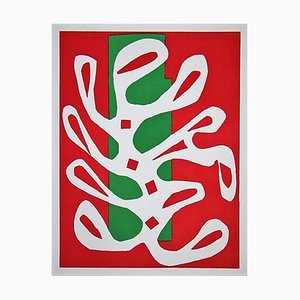 Henri Matisse, Algas sobre un fondo rojo y verde, 1965, Litografía