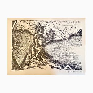 Ossip Zadkine, The Labors of Hercules: The Pillars of Hercules, Lithographie