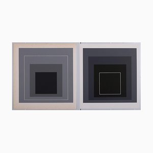 Josef Albers, Homage to the Square (B) & (C), 1971, serigrafia, set di 2