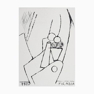 Francis Picabia, Composition, 1947, Grabado a punta seca original