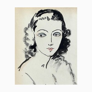 Kees Van Dongen, Portrait of a Woman, 1925, Litografía