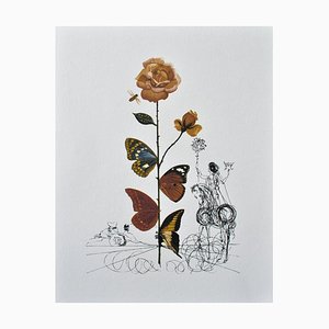 After Salvador Dali, The Butterfly Rose, 1979, Lithograph