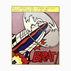 Póster de Roy Lichtenstein, As I Open Fire, años 70. Juego de 3