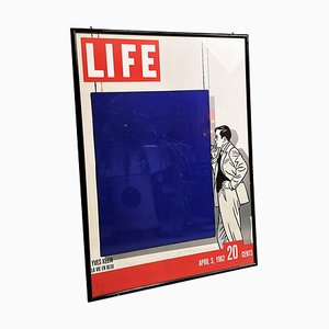 Póster de la revista Modern Life Mid-Century con marco de madera, 1962