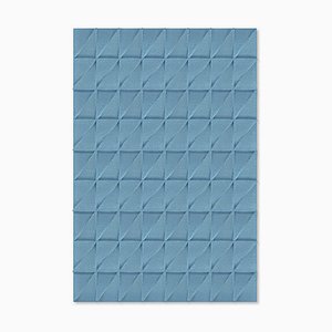 Tapis Texturé Triangle Bleu Clair de Marqqa