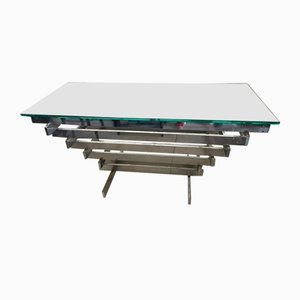 Rectangular Glass and Steel Table
