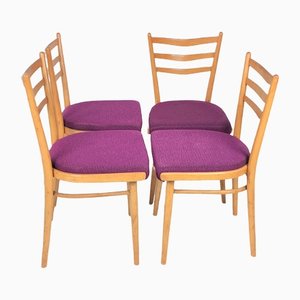 Mid-Century Czechian Dining Chairs by Tvar Doubí, 1960s, Set of 4