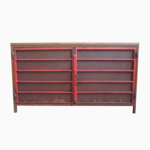 Industrial Wooden Side Cabinet