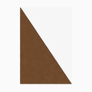 Alfombra triangular lisa marrón de Marqqa