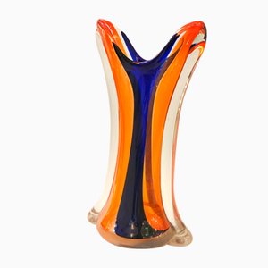 Vase aus Sommerso Murano Kristallglas, 1960er