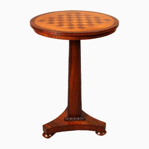 Mesa de juegos o pedestal de palisandro, siglo XIX