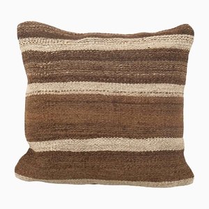 Turkish Brown Wool Cushion Cover