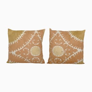 20th Century Pastel Suzani Cushion Covers, Set of 2