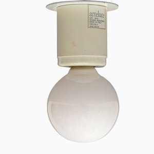 Weiße SP15 Deckenlampe von Gino Sarfatti für Arteluce, 1970er