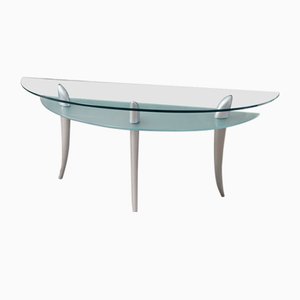 Italian Glass Console at Two Heights